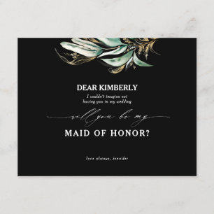 Guld Grey Maid of honor / Bridesmaid Frieri Inbjudningar