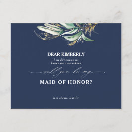 Guld Grey Maid of honor / Bridesmaid Frieri Inbjudningar