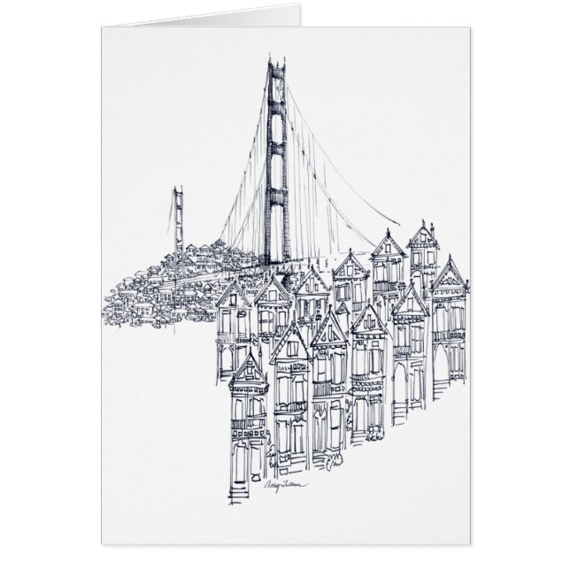 Guld- grind hälsningskort (Framsidan)