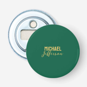 Guld grön färg elegant modern minimalistisk namn flasköppnare