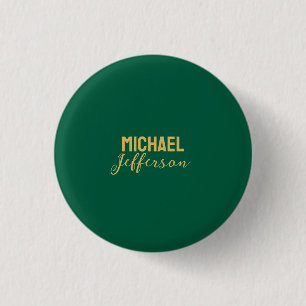 Guld grön färg elegant modern minimalistisk namn knapp