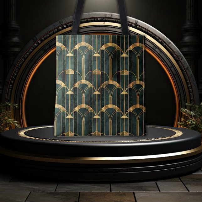 Guld & Grön Gatsby Glamour Tygkasse (Skapare uppladdad)