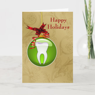 guld grönt Dentist Helgdagskort Helgkort