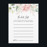 Guld Grönt Foliage Blommigt Bucket List-kort Vykort<br><div class="desc">De här blommigtarna för lövsaxar i guld-grönten är perfekten för en bröllopsmottagning eller möhippa. Utformningen har handritad guld och grönt botaniskt löv med rosa,   och vita blommor,  som inspirerar naturskönheten. Bucket List-skylten säljs separat.</div>