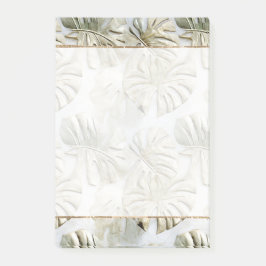 Guld Grönt Tropical Löv Post-it Block