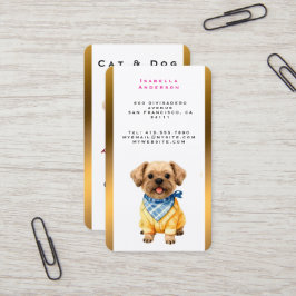 Guld Grooming Hund Personlig Elegant Kollektion Visitkort