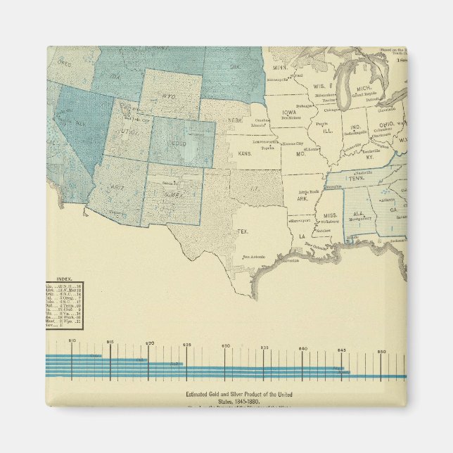 Guld gruvregioner magnet (Framsidan)