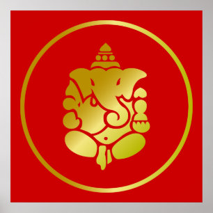 Guld- gud Ganesha Poster
