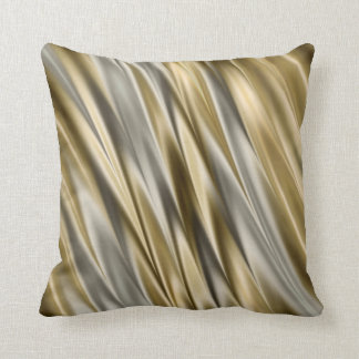 Guld- gul och för silvergrå färgsatäng stil görar kudde