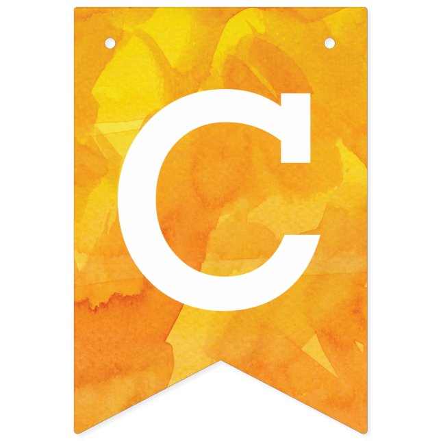 Guld- gul vattenfärggrattis vimplar (Första flaggan)