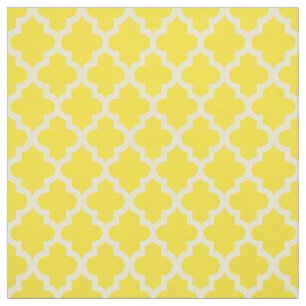 Guld- gula marockanska Moods Quatrefoil Tyg