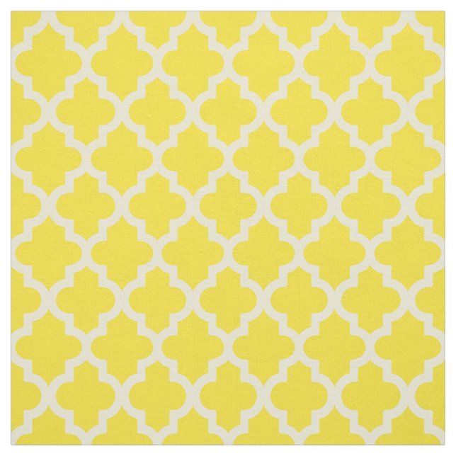 Guld- gula marockanska Moods Quatrefoil Tyg (Provkarta)