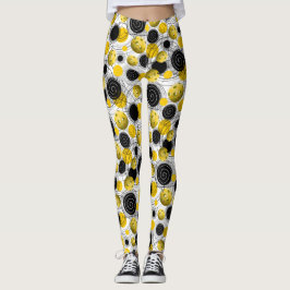 Guld- gula Pickleballs - damasker Leggings