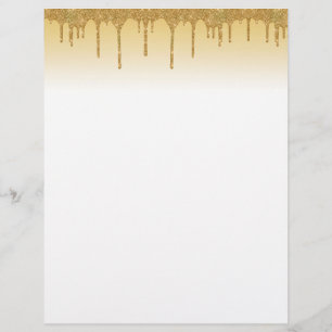 Guld Guld ombre Letterhead Brevhuvud