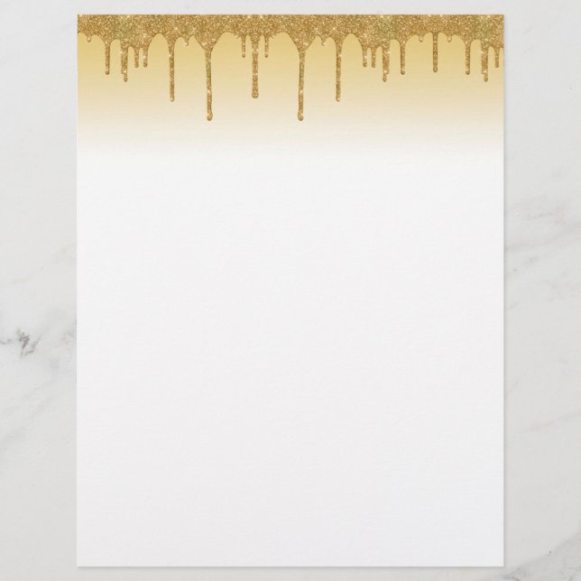 Guld Guld ombre Letterhead Brevhuvud (Framsida)