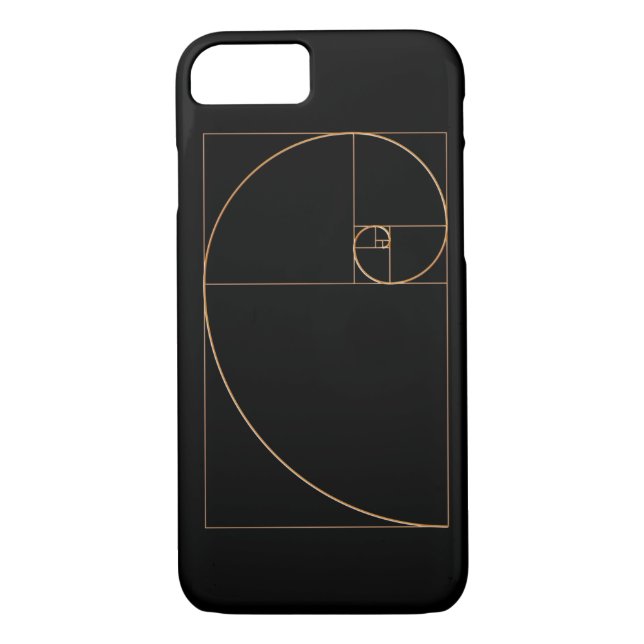 Guld- guld- spiral Case-Mate iPhone skal (Baksida)