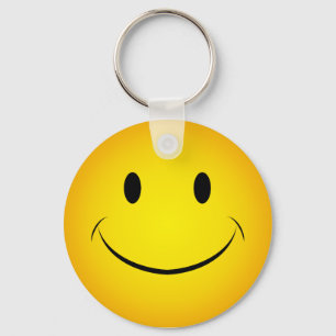 Guld- gult ansikte Keychain Nyckelring