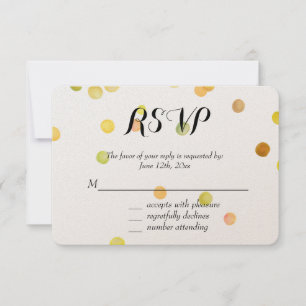 Guld Gult Confetti Dots OSA Kort