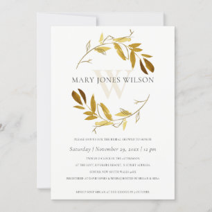 GULD GULT FOLIAGE WREATH MÖHIPPA CARD TACK KORT