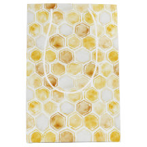 Guld Gult Honeycomb Birthday