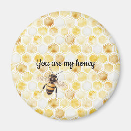 Guld Gult Honeycomb Magnet