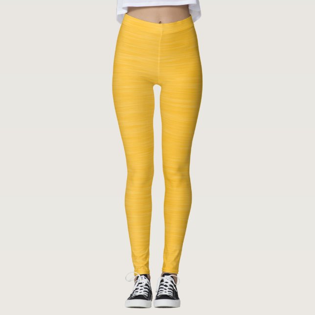 Guld Gult Leggings - St. Patrick's Yoga Byxor (Framsida)