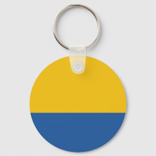 Guld- gult och kungliga blått nyckelring