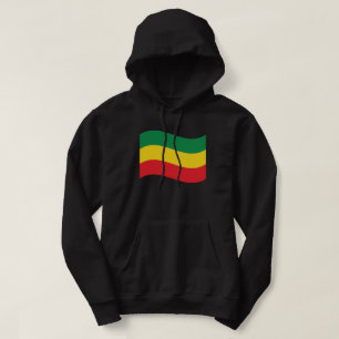 Guld- (gult) och röd färgflagga för grönt, sweatshirt med luva