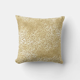 Guld Gult Ombre Glitter Leopard Zebra  Kudde