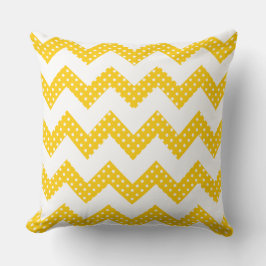 Guld gult vit prit Chevron Decorative Pillow Kudde