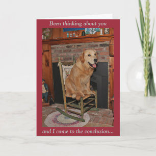 Guld- gungstol som är tänkande om dig kort