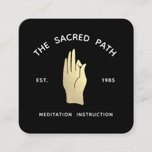 Guld Gyan Mudra Meditation Lärare på affärerna på  Fyrkantigt Visitkort