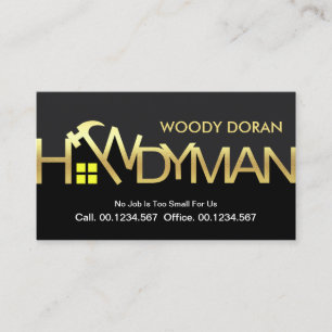 Guld Hammer Handyman Signage Visitkort