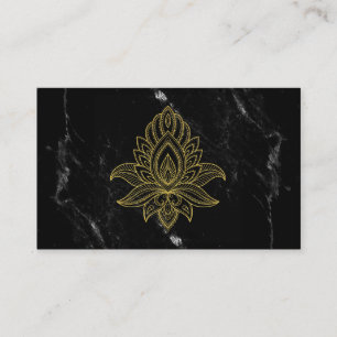 *~* Guld Hamsa Black White Marble Helig Abstrakt Visitkort