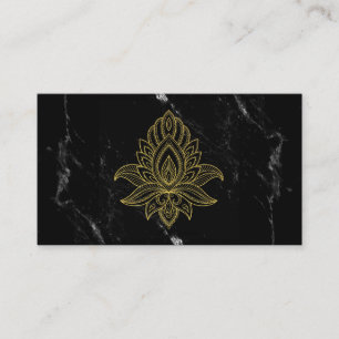 *~* Guld Hamsa Black White Marble Helig Visitkort