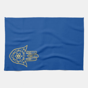 Guld Hamsa Outline Kitchen Towel Kökshandduk