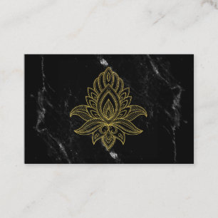 *~* Guld Hamsa White Black Marble Helig Abstrakt Visitkort