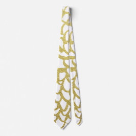 Guld Handdragen Petal Mönster Bröllop Slips