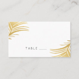 Guld Handflatan Löv Modern Beach Place Placeringskort