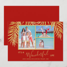 Guld Handflatan Photo Collage jul Julkort