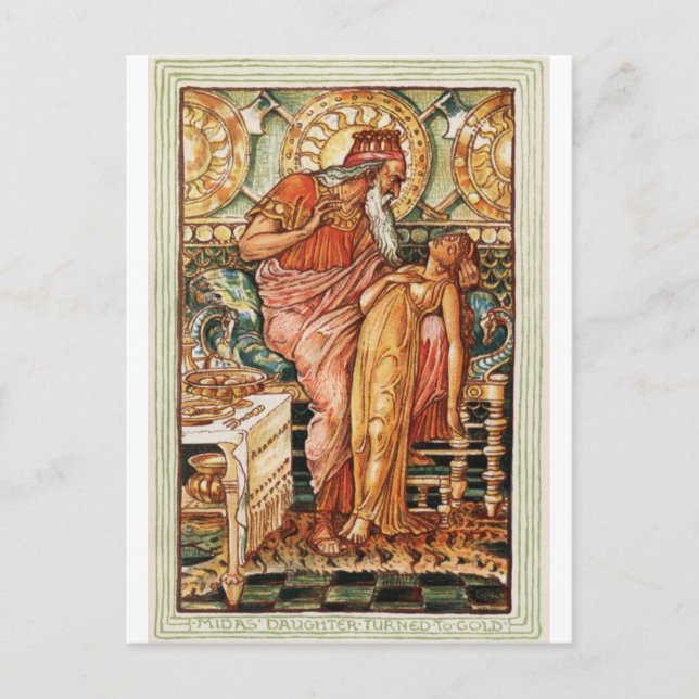 Guld- handlag för kungMidas Vykort (Framsida)