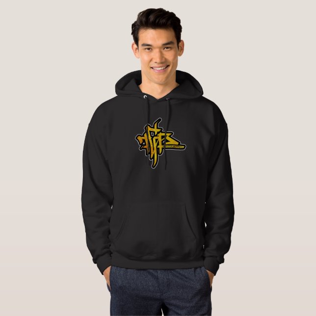 GULD HANDSTYLE LOGOTYP T-Shirt Hoodie (Hel framsida)