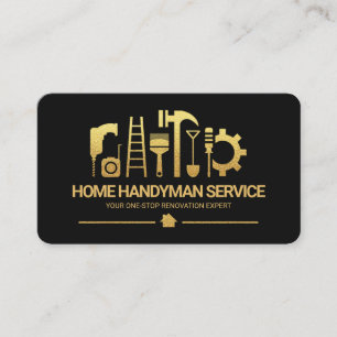 Guld Handyman Construction Verktyg Visitkort