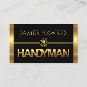 Guld Handyman Verktygspaneler Visitkort