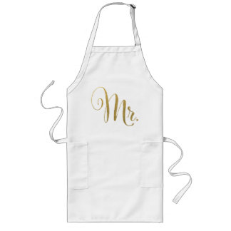 Guld Hans i Hers Mr. & Matching Aprons Långt Förkläde