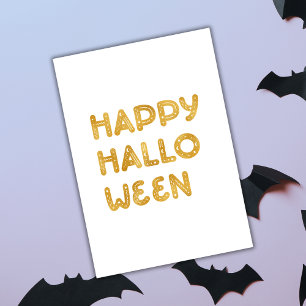 Guld Happy halloween-kort Kort