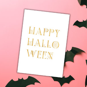 Guld Happy halloween-kort Kort