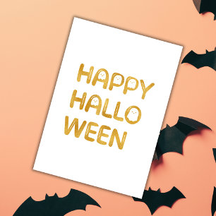 Guld Happy halloween-kort Kort