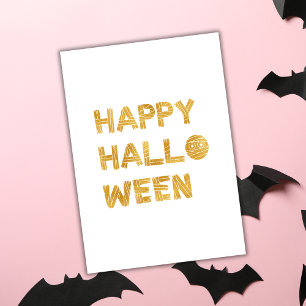 Guld Happy halloween-kort Kort