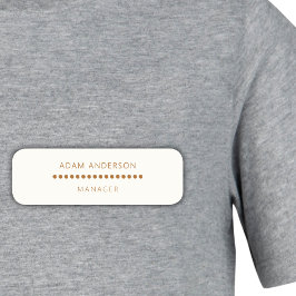 Guld har minimalistisk, enkel Professionell Cream Namnbricka